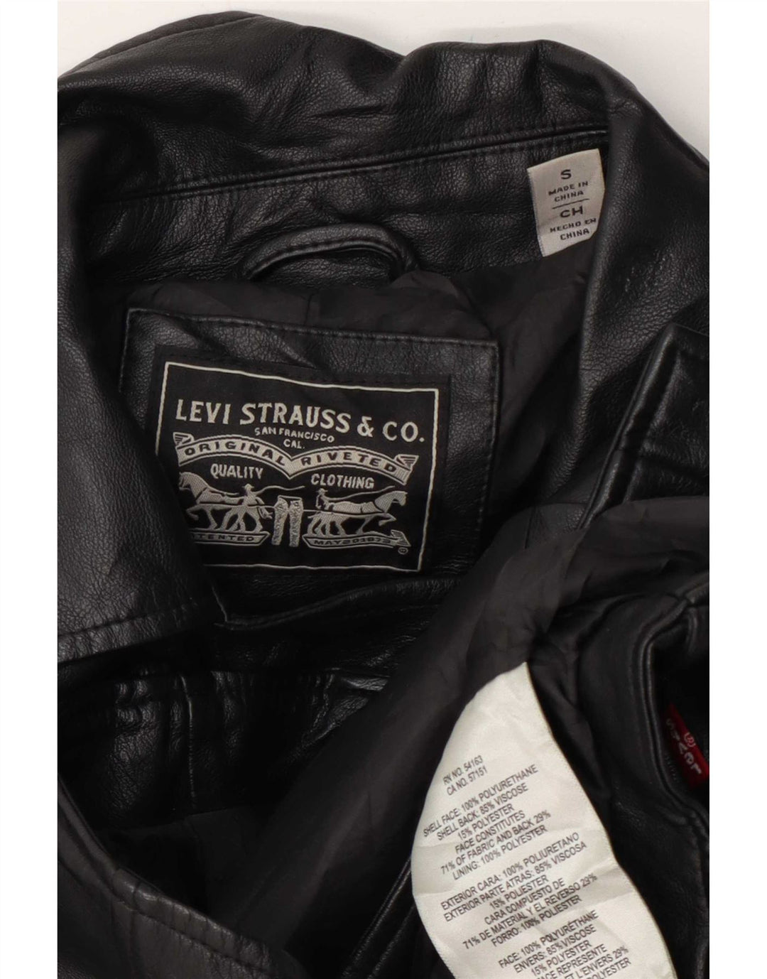 Женская укороченная байкерская куртка из искусственной кожи Levi's UK 10, маленькая, черная, из полиуретана