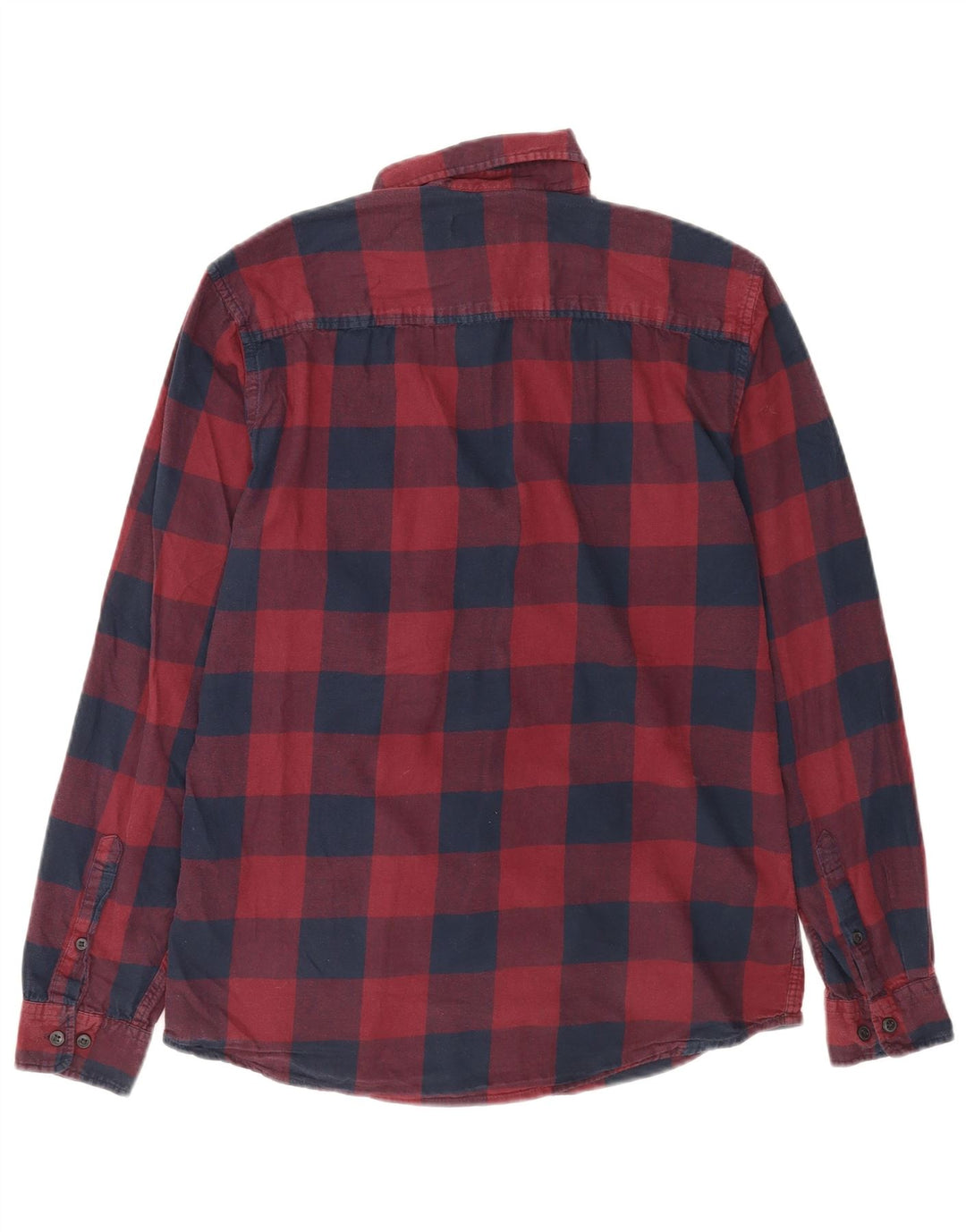 Мужская фланелевая рубашка Jack & Jones среднего бордового цвета в мелкую клетку, хлопок
