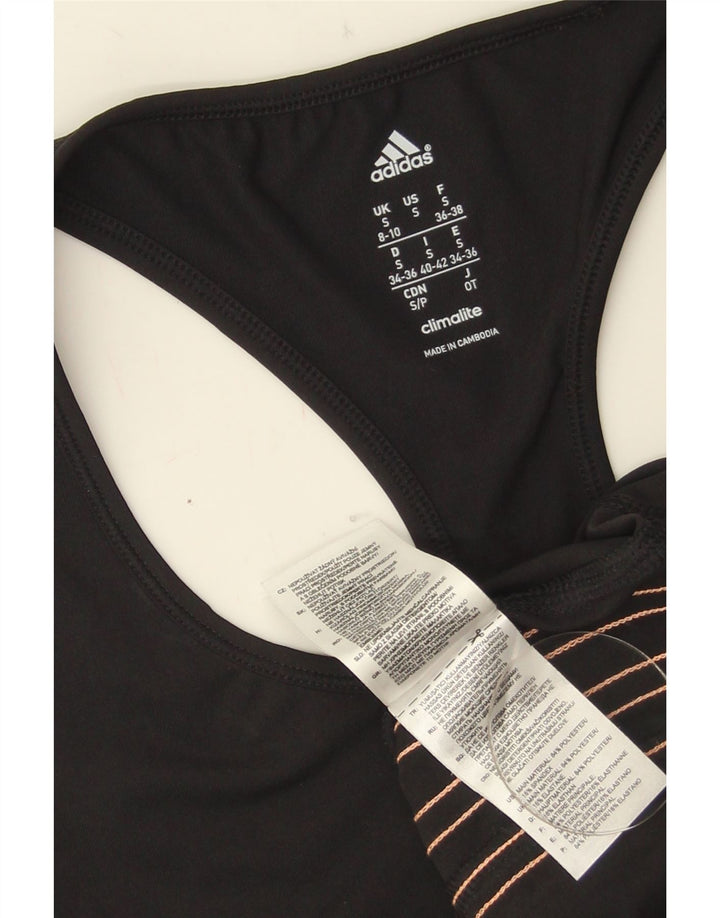 Женский жилет Adidas Climalite, Великобритания, маленький размер 8/10, черный полиэстер