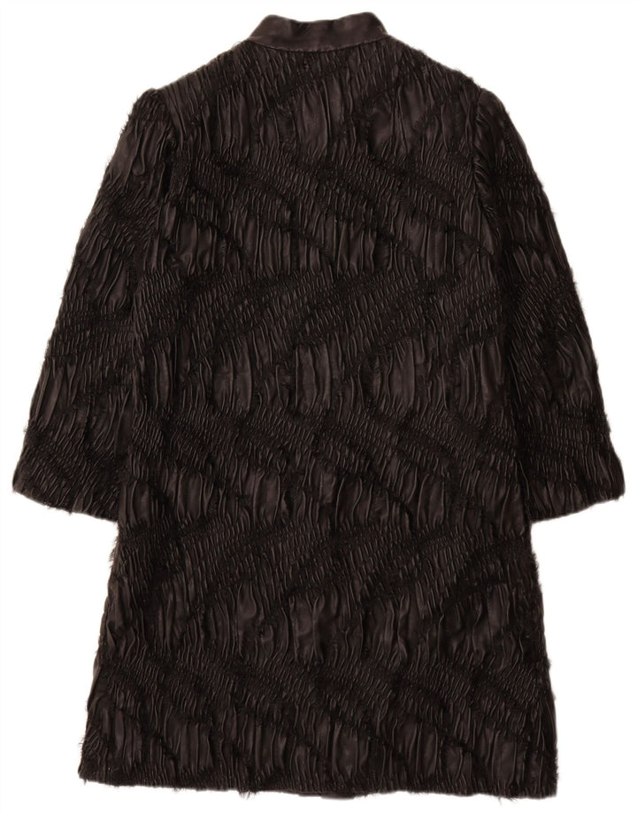 Женское кожаное пальто Carnet UK 8 маленькое черное