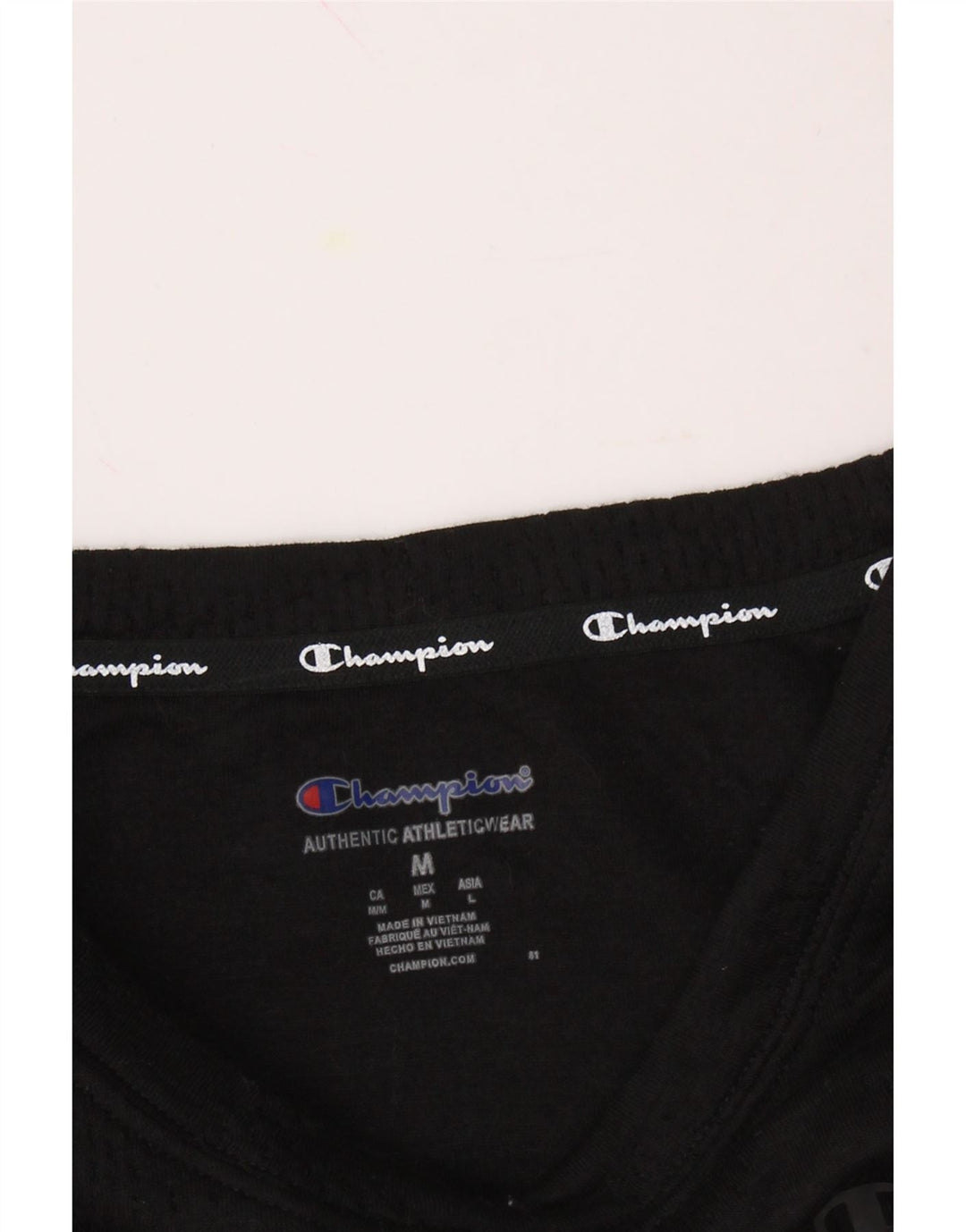 CHAMPION Womens Oversized Sweatshirt Jumper UK 14 Medium Black Cotton Vintage Champion and Second-Hand Champion from Messina Hembry 