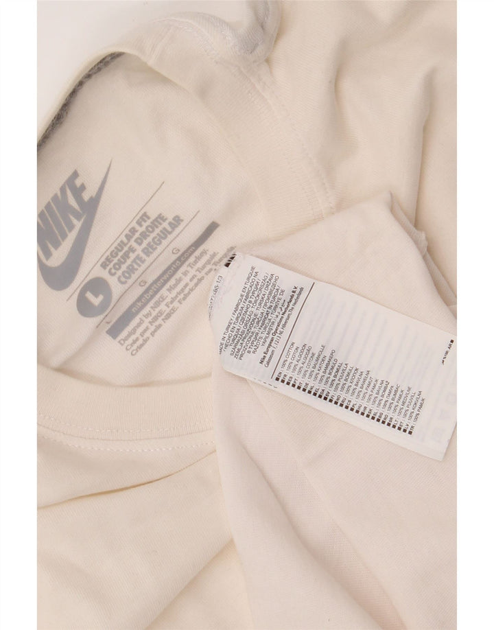 Мужская футболка обычного кроя Nike, большой белый хлопковый топ