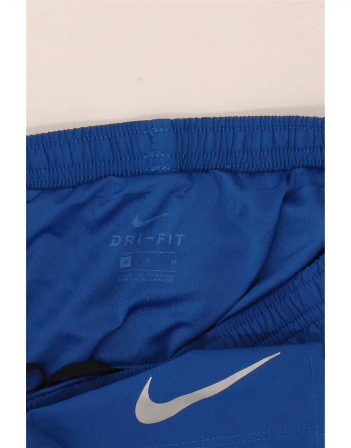 Мужские спортивные шорты Nike Dri Fit среднего синего цвета с цветными блоками