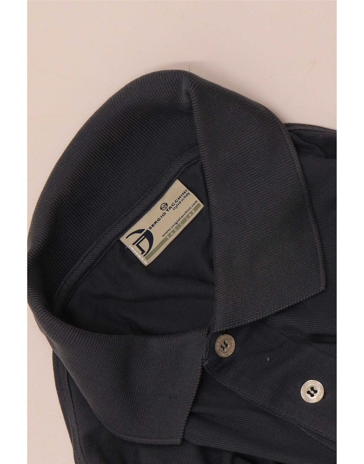 Мужская рубашка-поло Sergio Tacchini, большая, темно-синяя