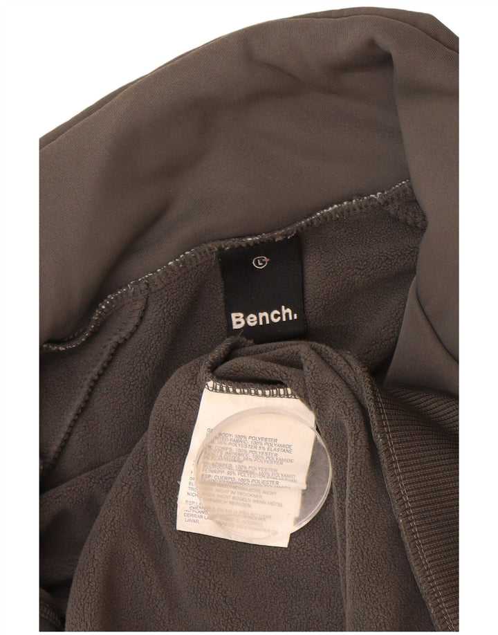 Мужской спортивный костюм BENCH с графическим рисунком, верхняя куртка, большой серый полиэстер с цветными блоками