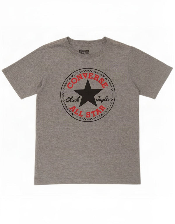 Футболка с рисунком Converse Boys Chuck Taylor, 10–11 лет, средний серый
