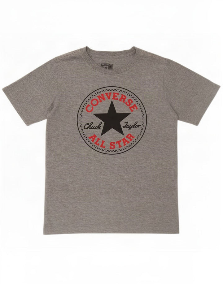 Футболка с рисунком Converse Boys Chuck Taylor, 10–11 лет, средний серый