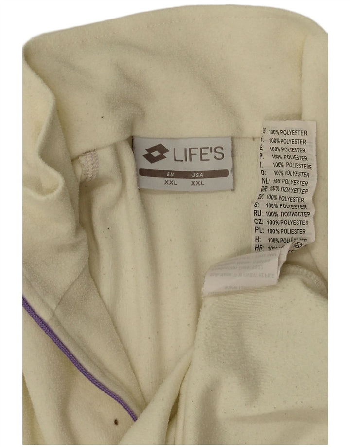 Женский флисовый джемпер Lotto с воротником на молнии, Великобритания 20, размер 2XL, желтый полиэстер