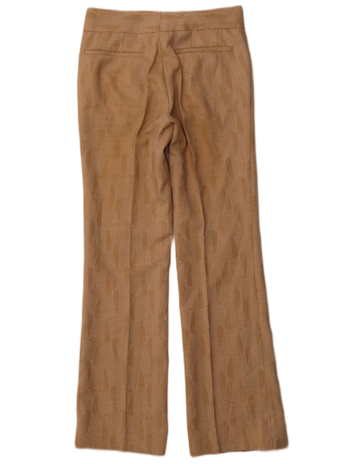TREVIRA Женские брюки с абстрактным узором Bootcut W30 L31 Коричневые
