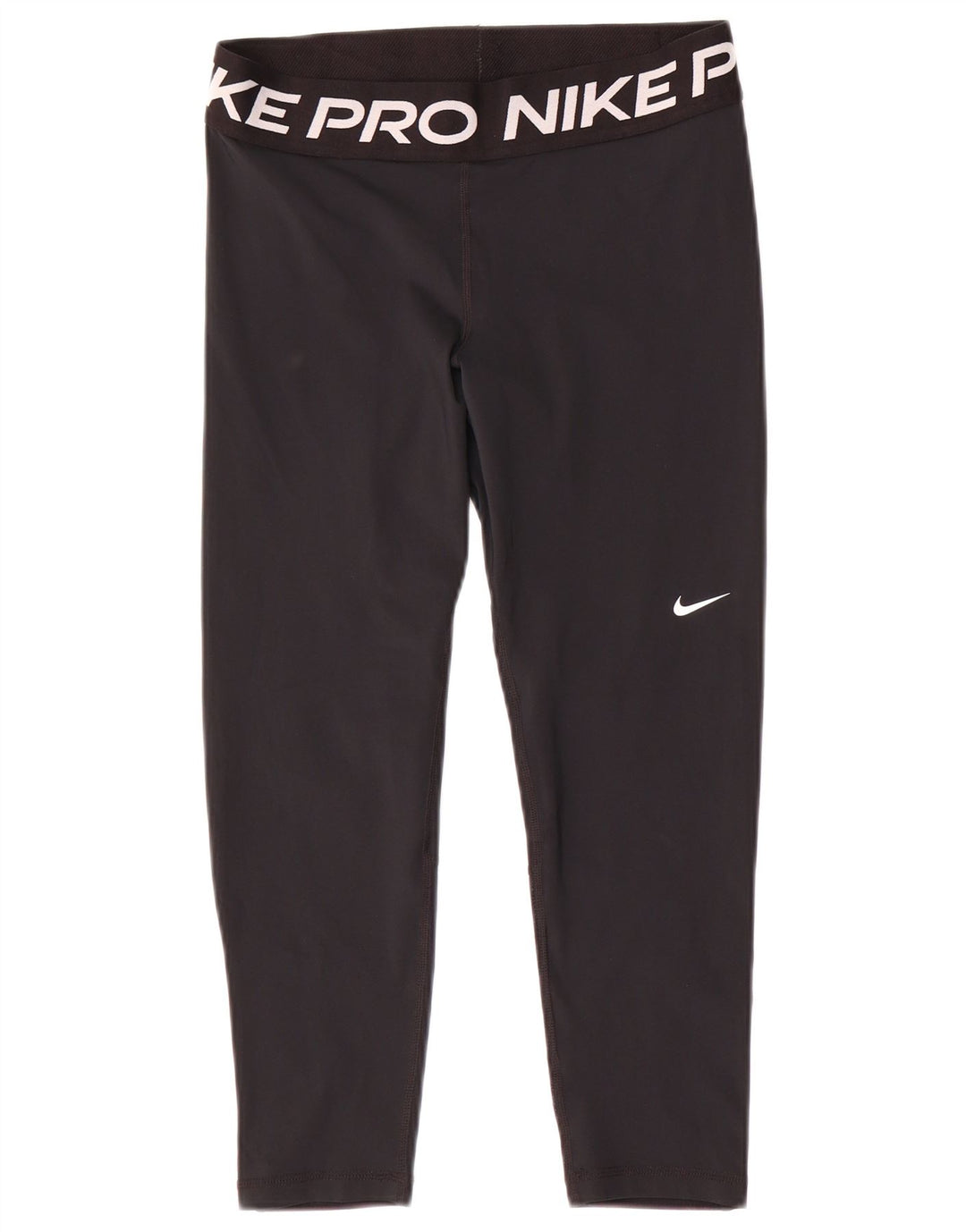 Женские леггинсы-капри с графическим рисунком Nike Dri Fit UK 14, средний черный полиэстер