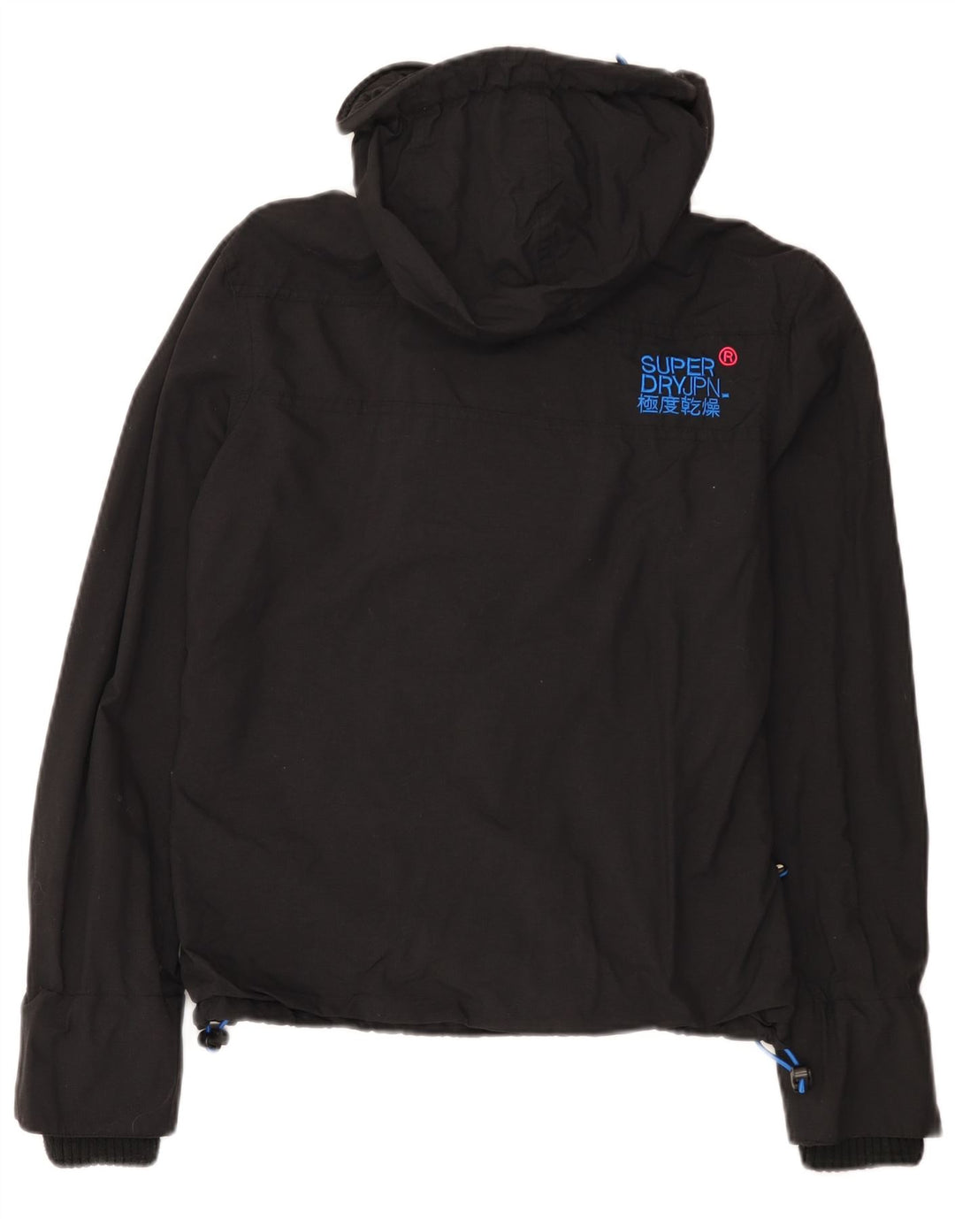 Женская ветровка с капюшоном Superdry UK 14, средний черный нейлон