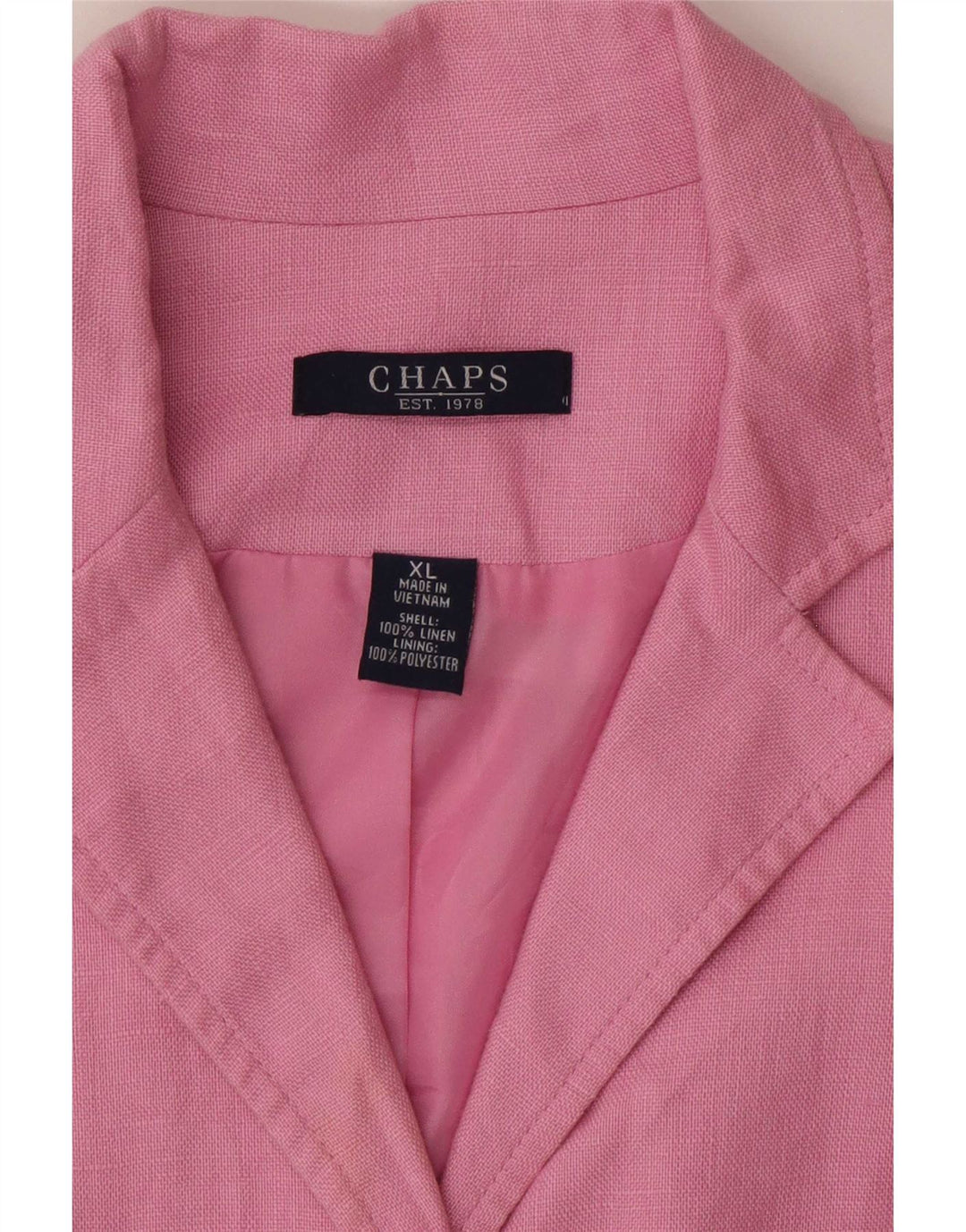 Женский пиджак Chaps с 4 пуговицами и рукавами 3/4, Великобритания, 18 XL, розовый льняной цвет
