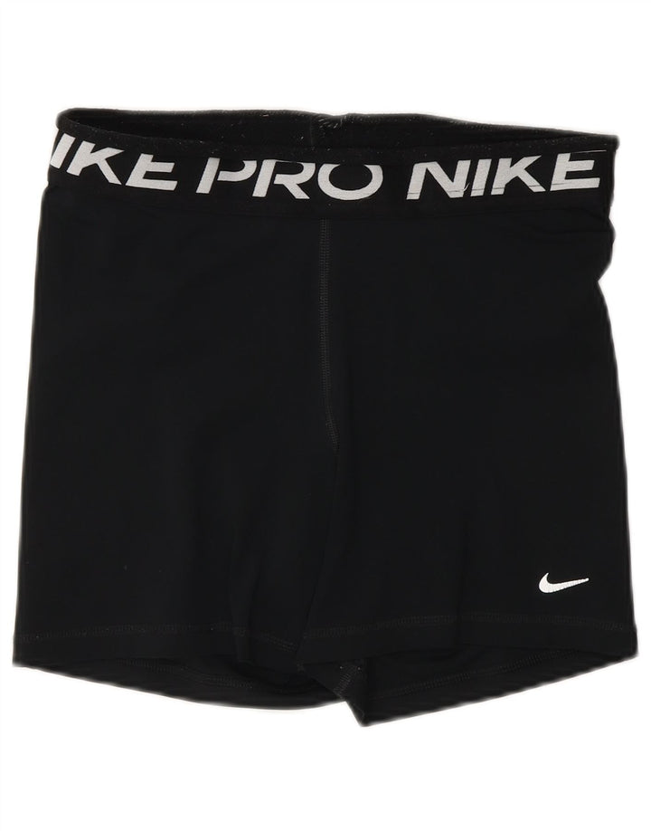 Женские спортивные шорты NIKE Dri Fit с рисунком, средние черные