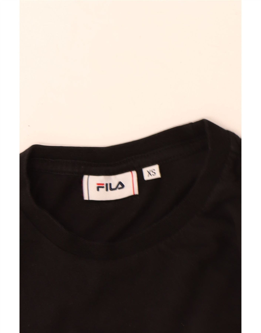 Мужской топ с рисунком Fila с длинным рукавом XS, черный хлопок