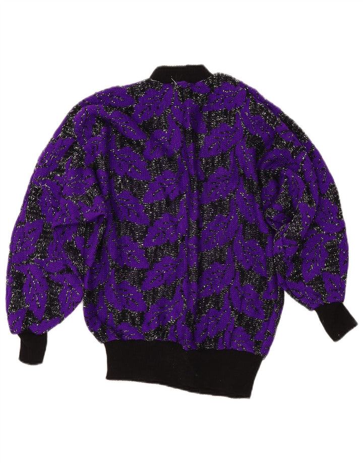 ВИНТАЖНЫЙ женский джемпер с высоким воротником, Великобритания, 8 маленьких фиолетовых цветных блоков