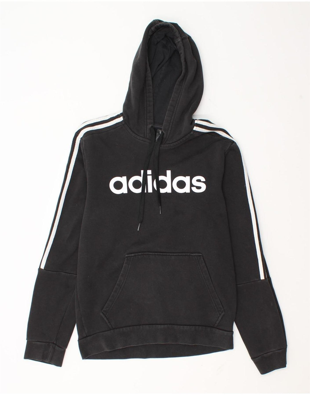 Мужской джемпер с капюшоном Adidas с рисунком, средний черный, хлопок