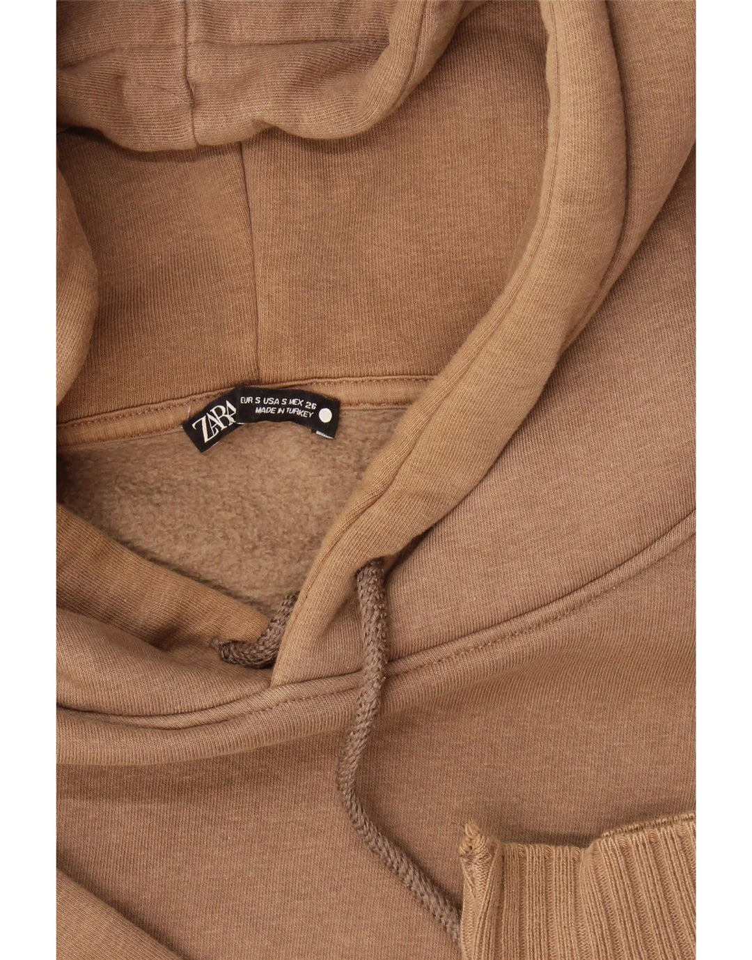 Мужской джемпер с капюшоном Zara, маленький коричневый