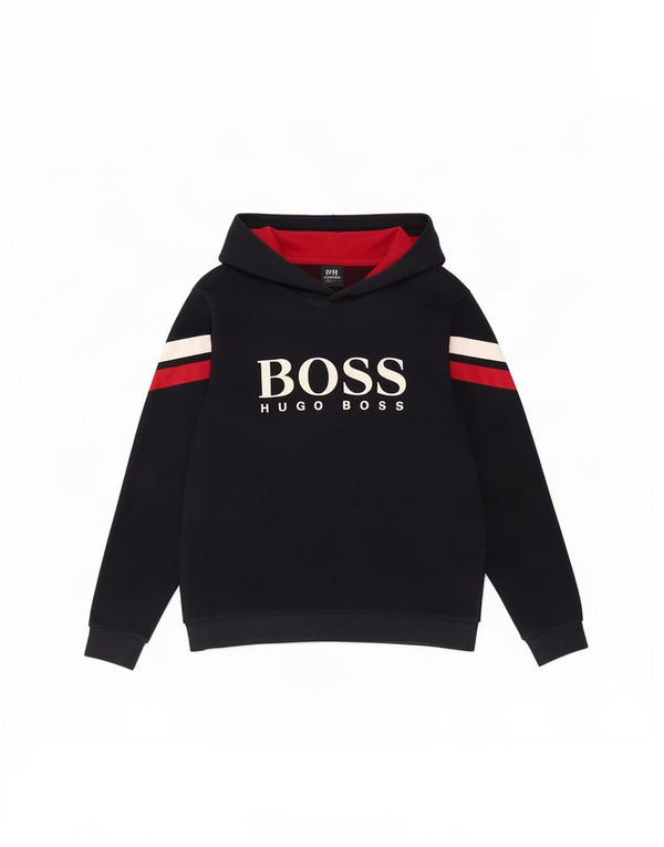 Мужской джемпер с капюшоном Hugo Boss, темно-синий, хлопок, средний размер