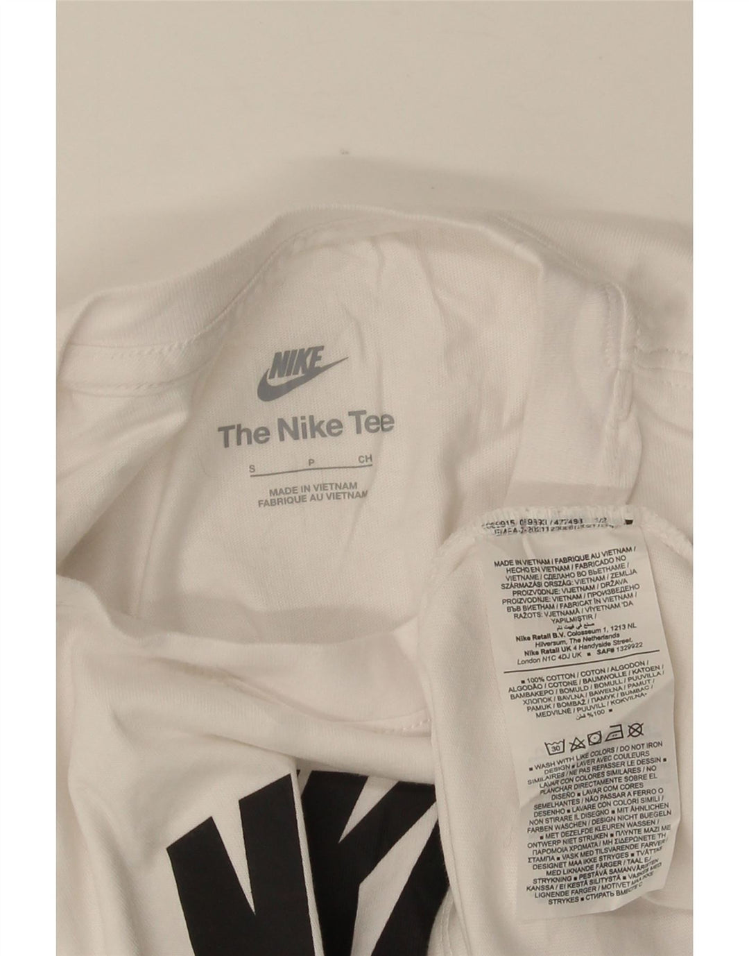 Мужская футболка с рисунком NIKE, маленькая белая хлопковая футболка