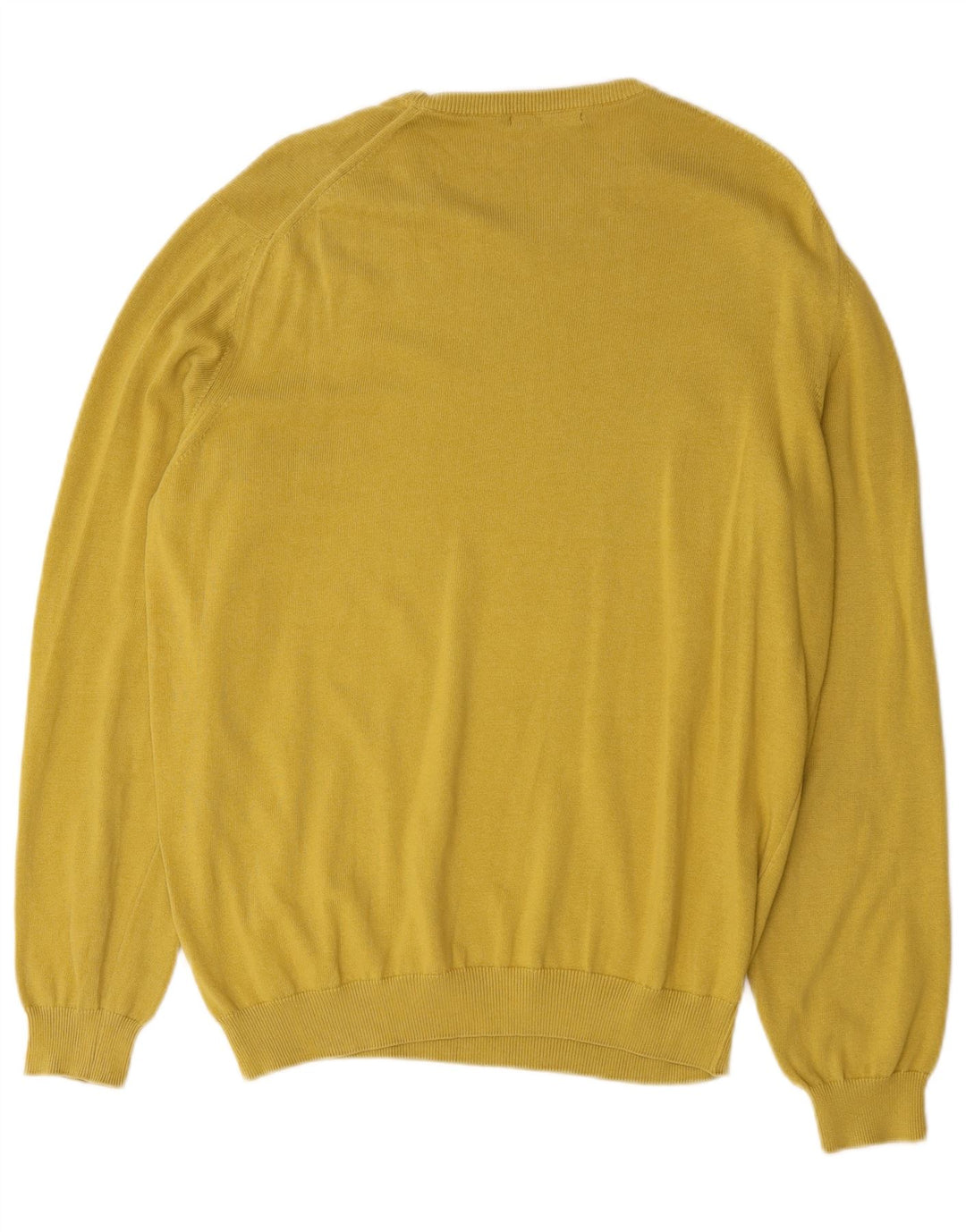 Мужской свитер с вырезом лодочкой Massimo Dutti 2XL желтый
