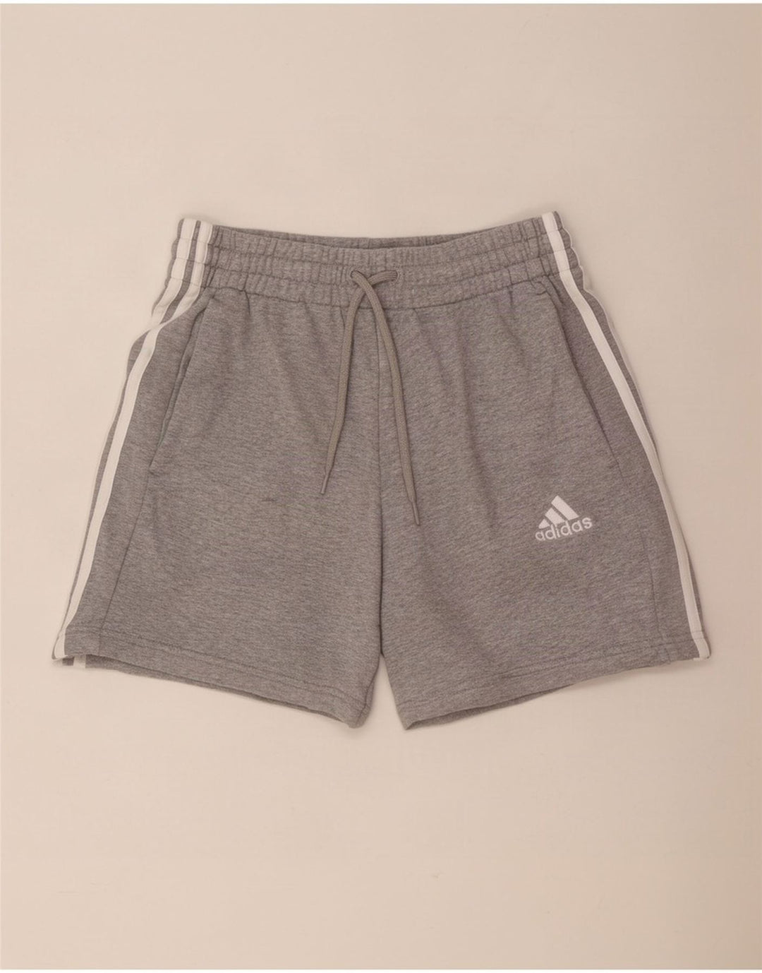 Мужские спортивные шорты Adidas, маленький серый хлопок с крапинками