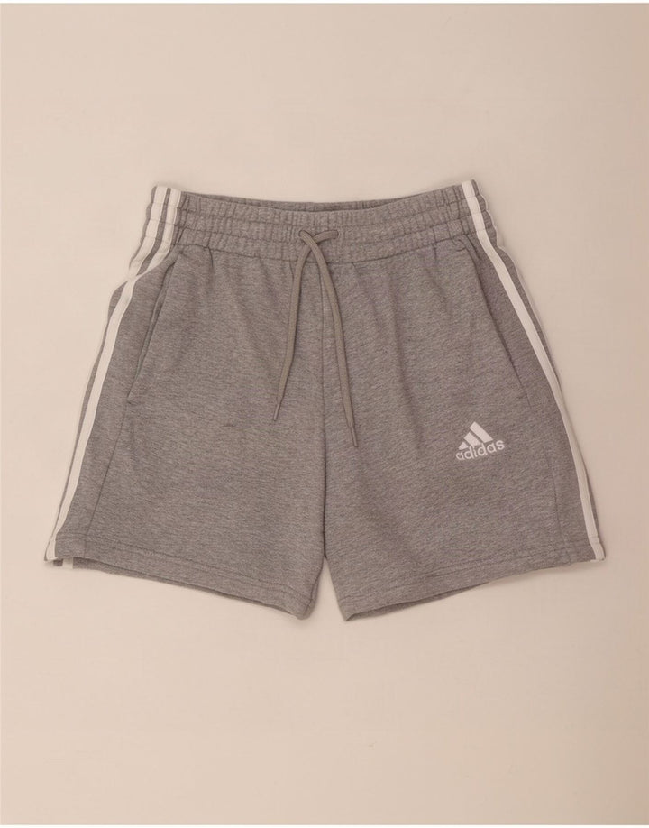Мужские спортивные шорты Adidas, маленький серый хлопок с крапинками