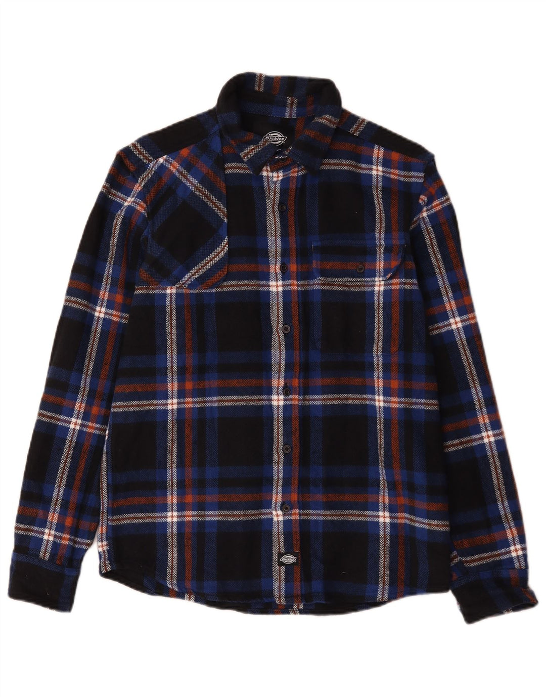 Мужская фланелевая рубашка Dickies, маленькая, темно-синяя, в клетку, хлопок