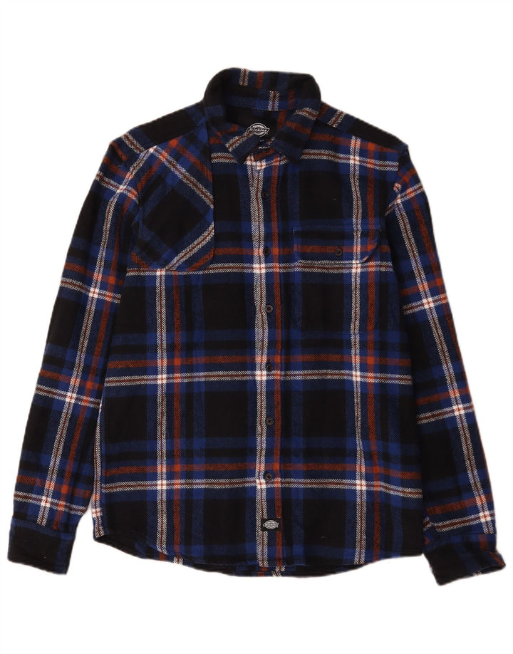 Мужская фланелевая рубашка Dickies, маленькая, темно-синяя, в клетку, хлопок