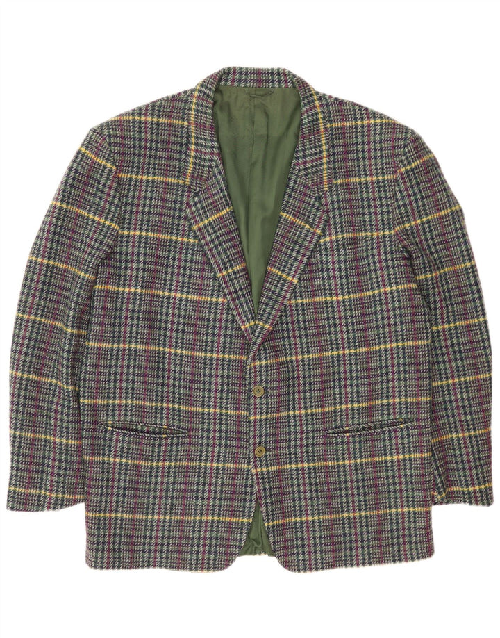 Мужской пиджак Cerruti 1881 на 2 пуговицах UK 42 XL, шерсть в разноцветную клетку