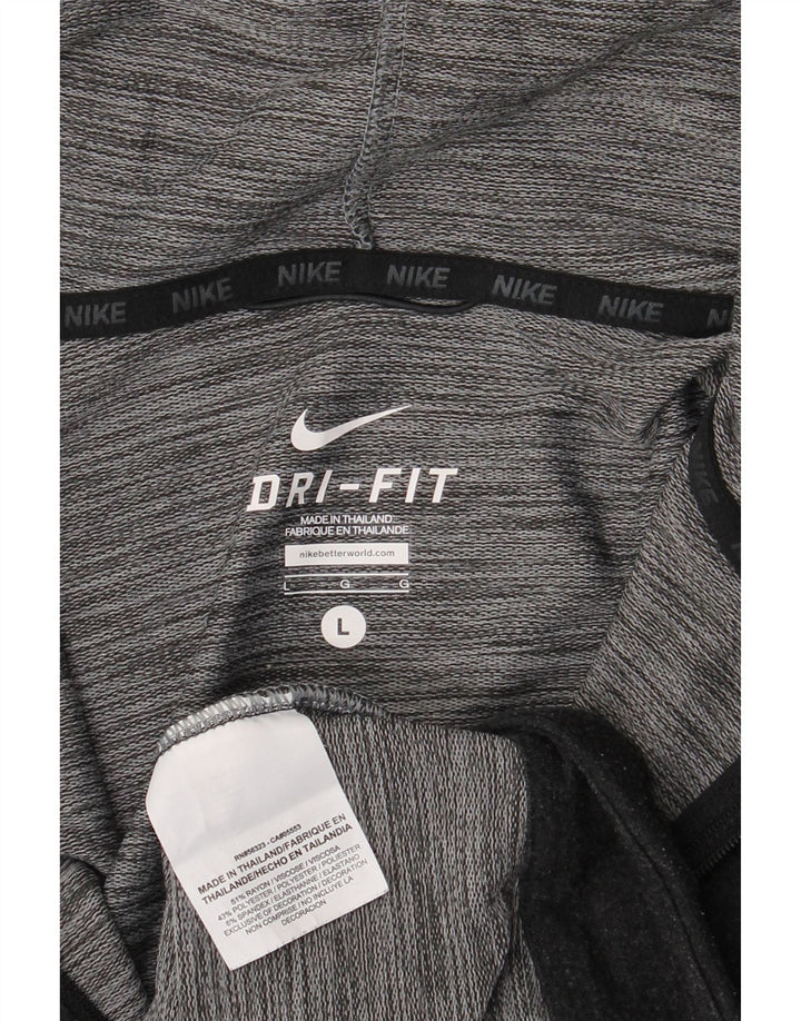 Мужской свитер с капюшоном на молнии Nike Dri Fit, большой серый вискоза