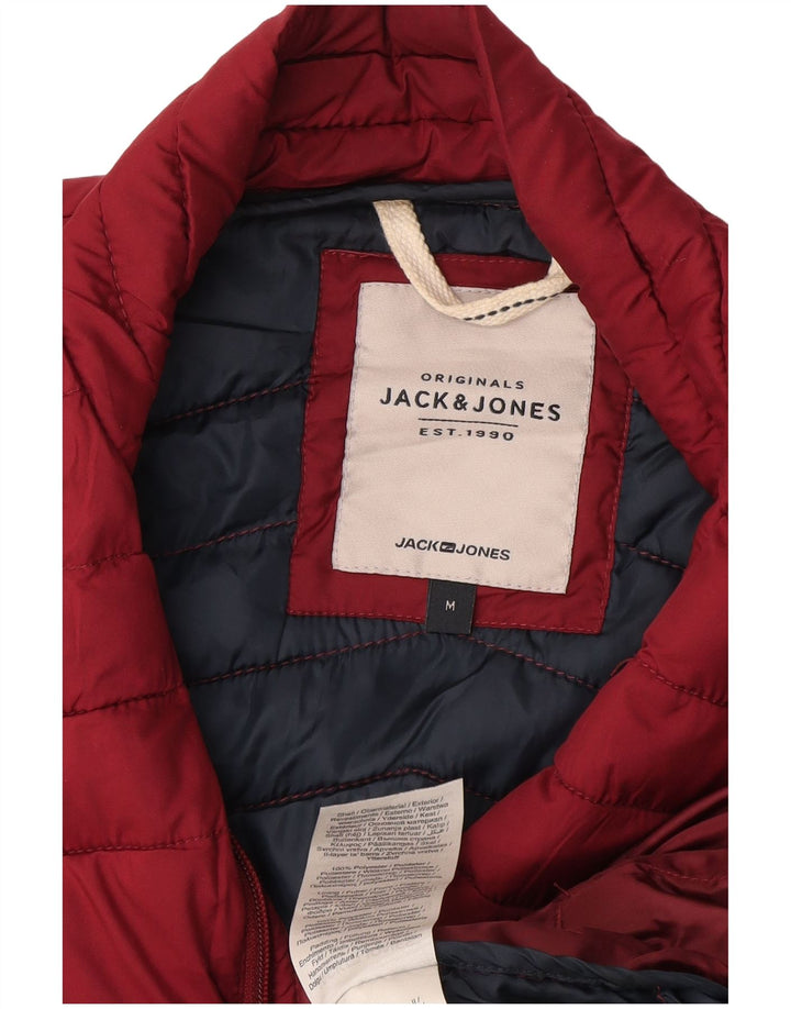 Мужской жилет с подкладкой Jack & Jones UK 38, средний бордовый полиэстер