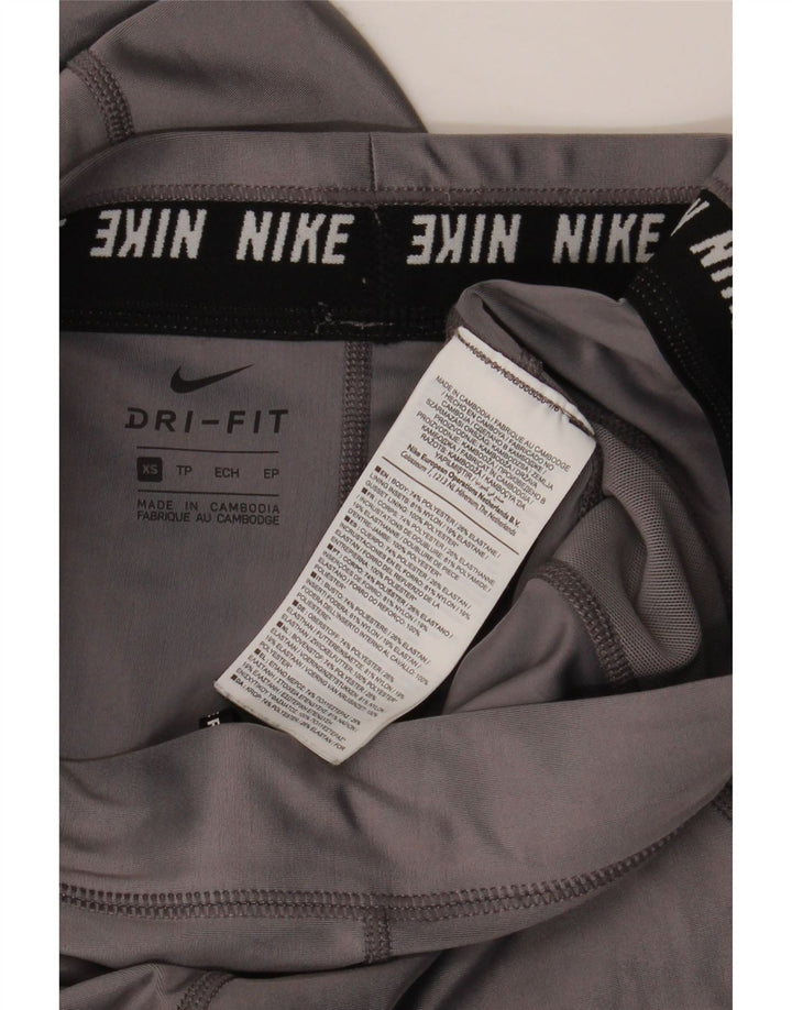 Женские леггинсы NIKE Dri Fit UK 6 XS, серый полиэстер