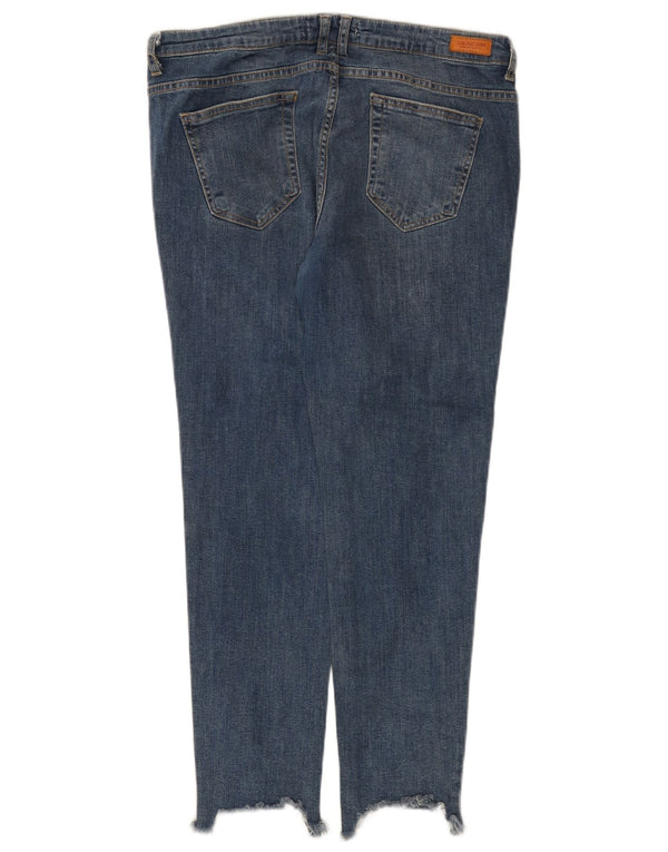 Zara Женские укороченные джинсы скинни с потертостями EU 44 XL W34 L26 Синий