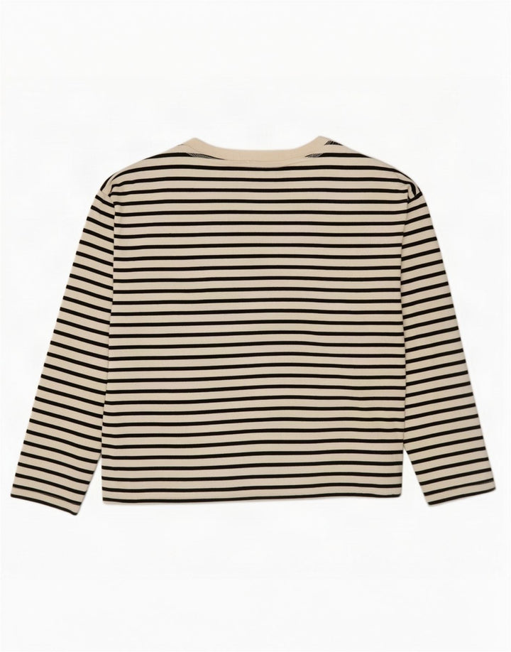 Женский топ Zara с длинным рукавом UK 18 XL в белую полоску