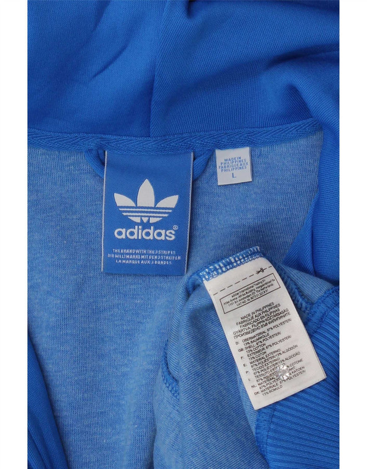 Мужской свитер с капюшоном на молнии Adidas, большой синий полиэстер