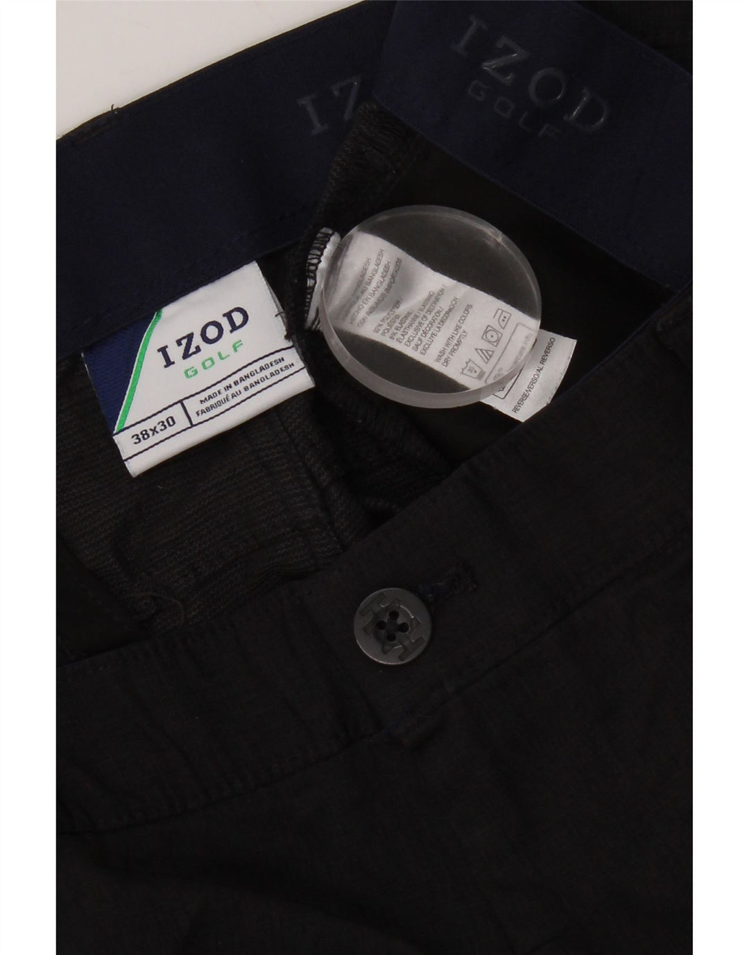 Izod Мужские прямые повседневные брюки W38 L26 черные из полиэстера