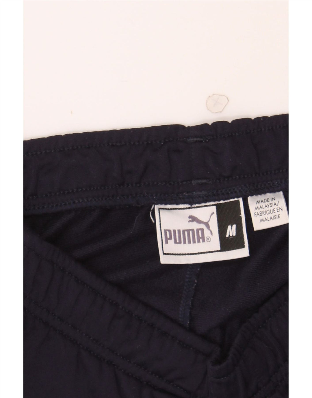 PUMA Mens Tracksuit Trousers Medium  Navy Blue Colourblock Vintage Puma and Second-Hand Puma from Messina Hembry 