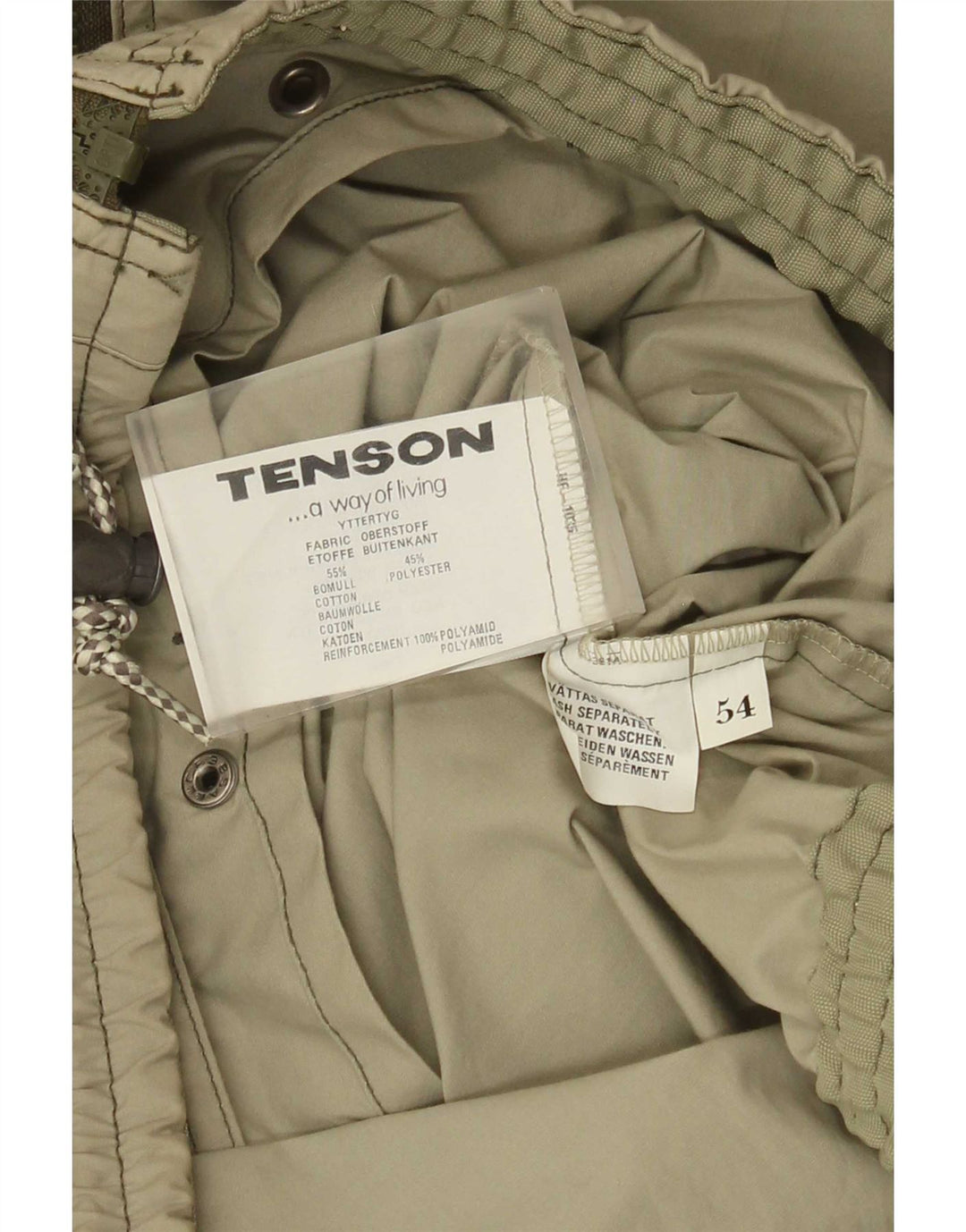 Мужская куртка-бомбер Tenson EU 54 2XL, хаки, хлопок