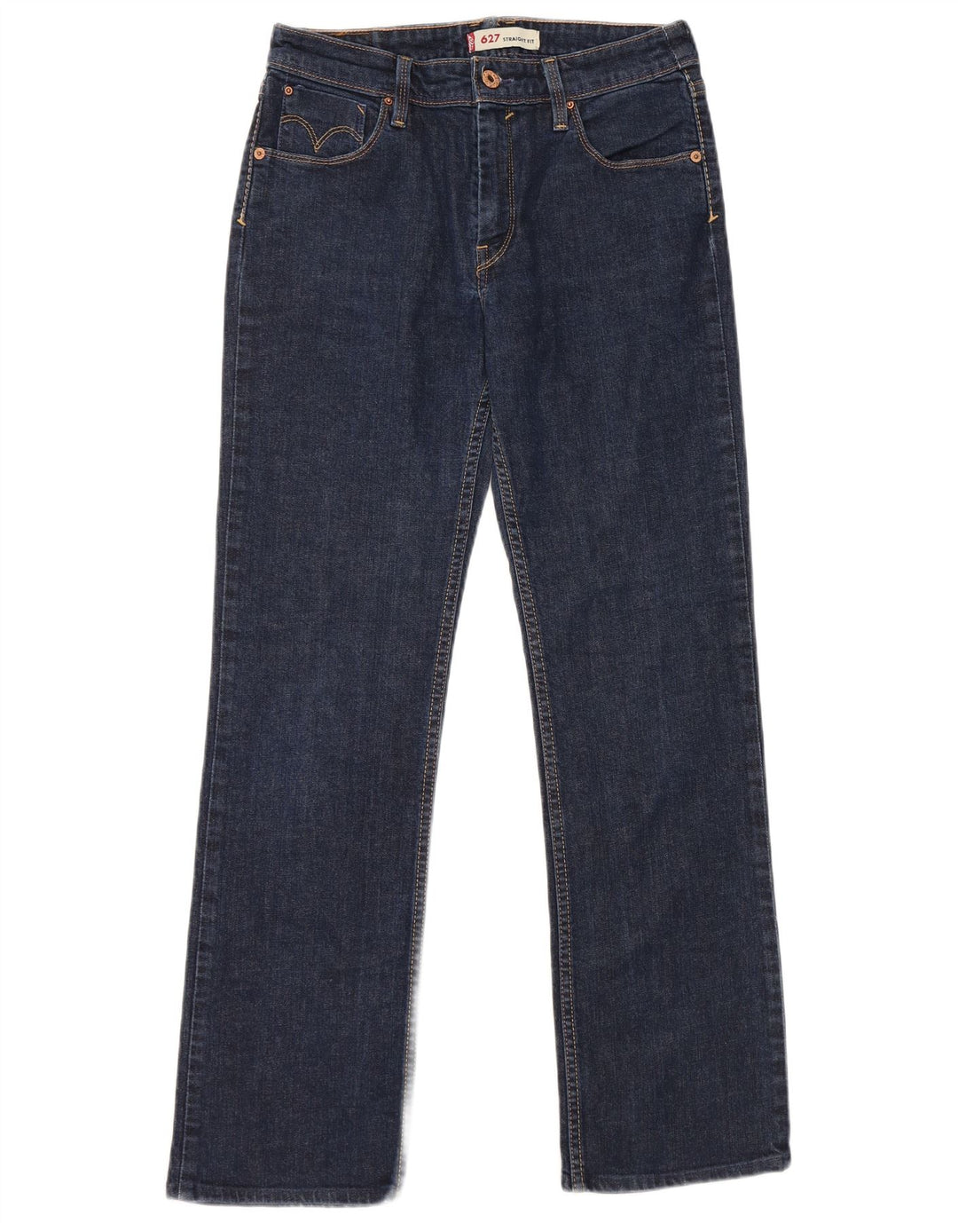 Женские прямые джинсы Levi's 627 W30 L29 синие, хлопок