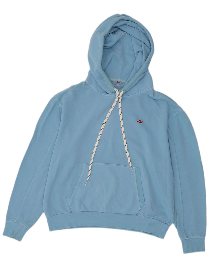Женский джемпер с капюшоном Levi's Oversized UK 10, маленький синий