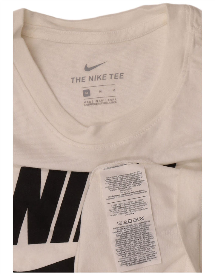 Мужской топ с графикой Nike Regular Fit, длинный рукав, средний белый хлопок, хлопок