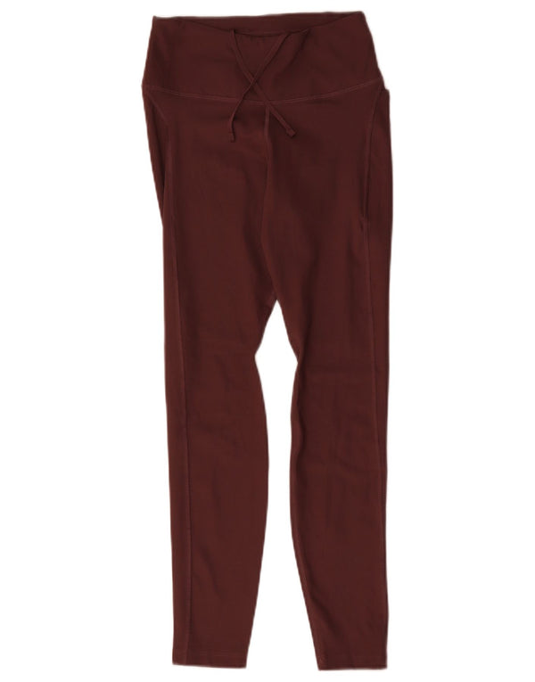 Женские леггинсы Nike Dri Fit UK 8, маленькие, бордовые