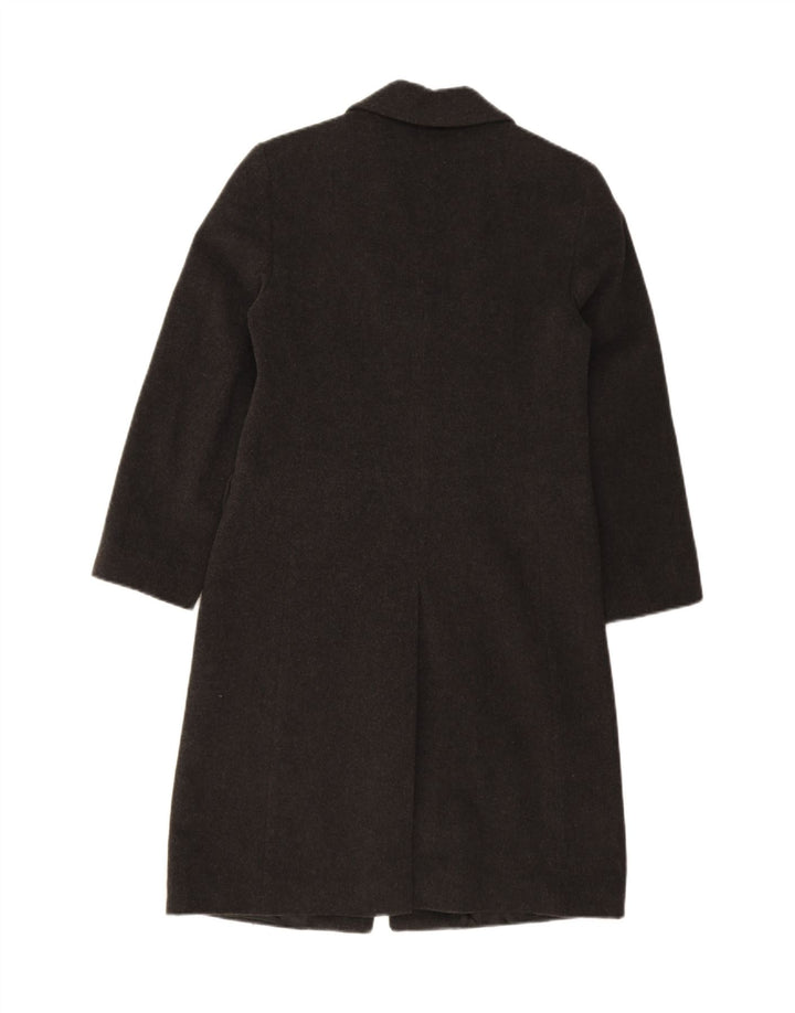 BENETTON Womens Overcoat IT 40 Small Grey Wool