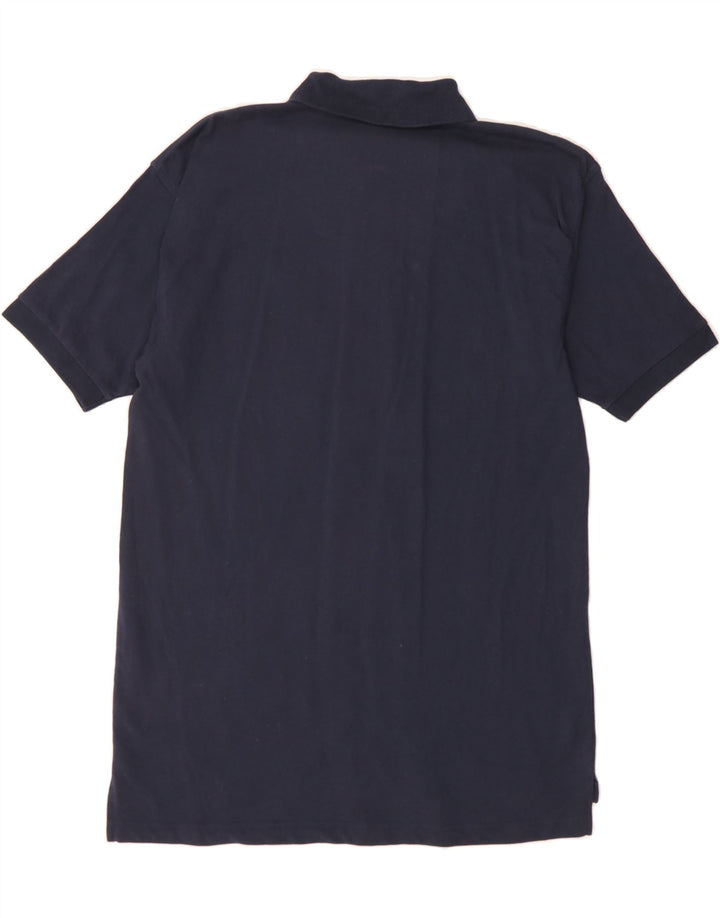 VINTAGE Mens Polo Shirt XL Navy Blue Cotton Vintage Vintage and Second-Hand Vintage from Messina Hembry 