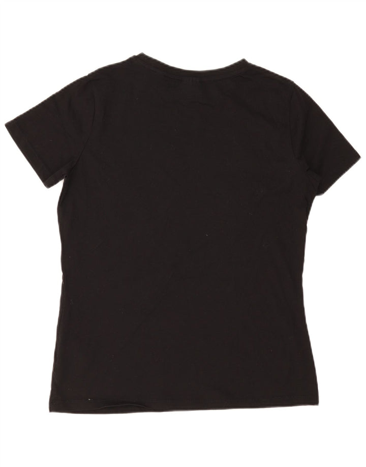 Guess Женская футболка с рисунком Top UK 12, средний черный хлопок