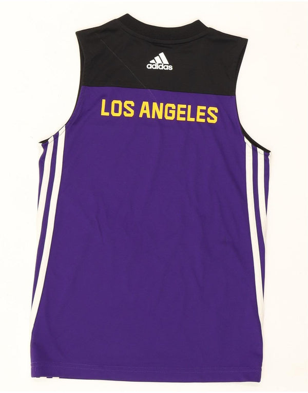 Adidas Boys Los Angeles Графический жилет 9-10 лет Фиолетовый с цветными блоками