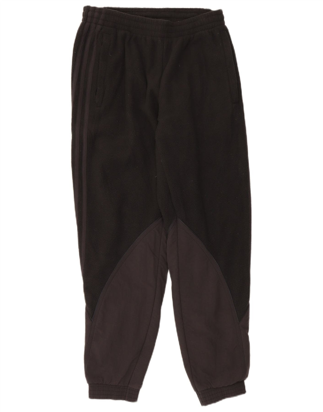 Мужские флисовые спортивные брюки ADIDAS, брюки-джоггеры, маленькие черные, полиэстер