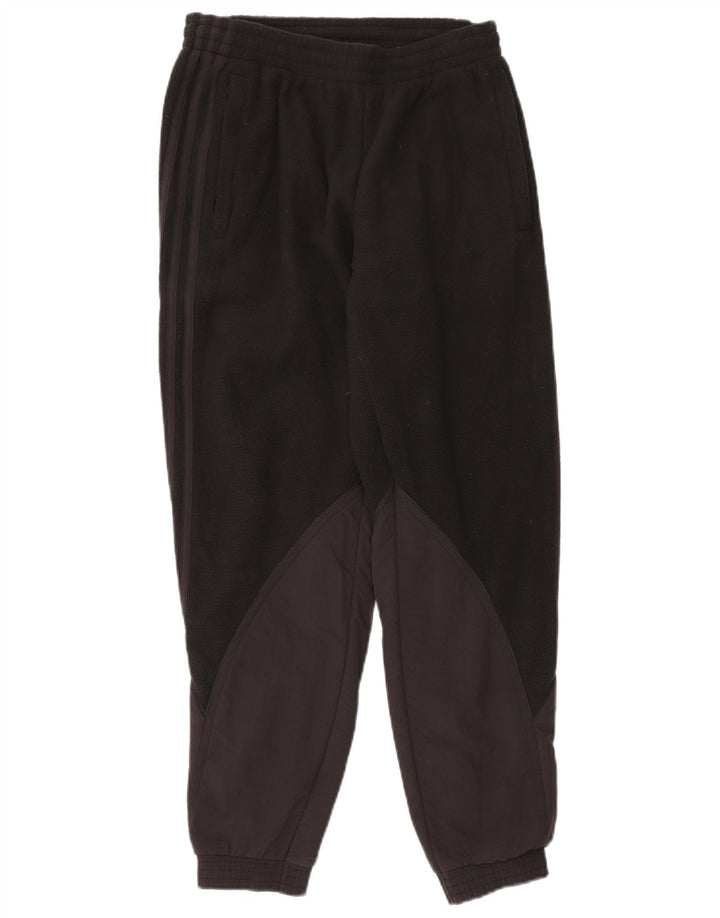 Мужские флисовые спортивные брюки ADIDAS, брюки-джоггеры, маленькие черные, полиэстер