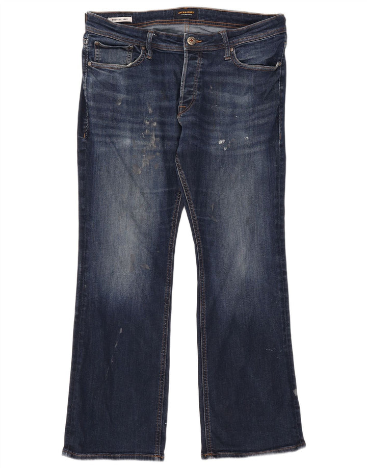 Мужские джинсы Jake Bootcut Jack & Jones W34 L30 темно-синие, хлопок