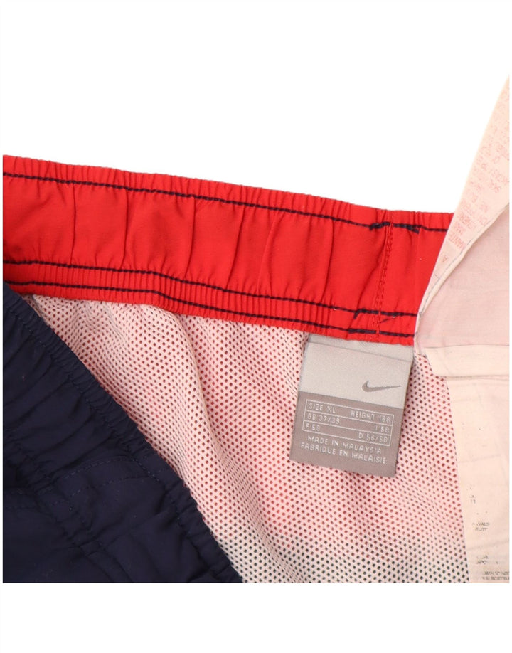 Мужские спортивные шорты NIKE XL темно-синие с цветными блоками